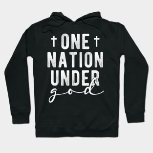 One Nation Under God Blessed America Christian Cross Jesus Hoodie